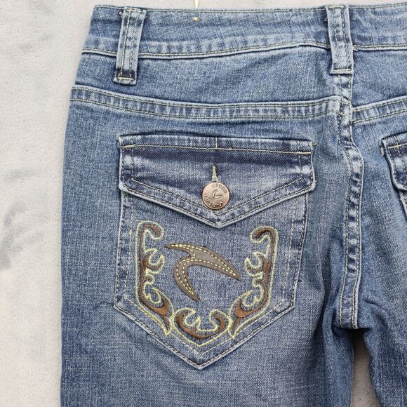 J Star Pants Womens 5 Blue Low Rise Flat Front Straight Leg Casual Jeans - Picture 16 of 16